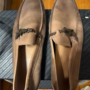 John Varvatos Tan Leather Loafers